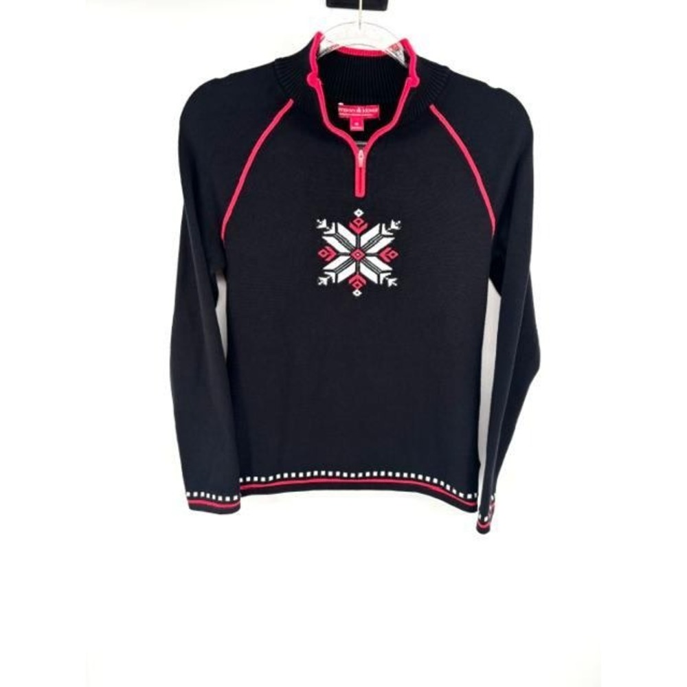 Krimson Klover Blazing Star Quarter Zip Pullover Size Medium Ski Slopes Snow